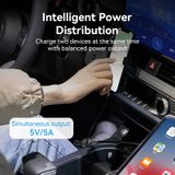  Tẩu sạc nhanh 2 cổng sạc Vention Two-Port USB Car Charger 30W (Kim loại, support QC 3.0, SCP,FCP, AFC) 