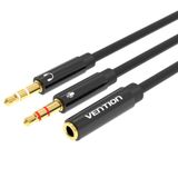  Cáp Âm Thanh AUX 2 in 1 3.5mm VENTION BBT (Braided Cable) 