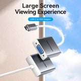  USB-C to VGA Converter 0.15M Silver Aluminium Alloy Type 