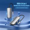  HUB chuyển đa năng Vention USB-C to HDMI/VGA/USB 3.0/PD Docking Station - TOA (PD100W, HDMI+VGA, USB3.0) 