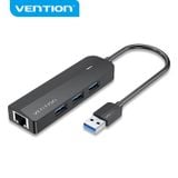  Hub Mở Rộng Kết Nối Đa Năng 4-in-1 VENTION CHN (USB3.0*3, 1*RJ-45 Gigabit Ethernet) 