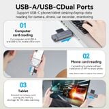  Đầu Đọc Thẻ Nhớ Đa Năng Tốc Độ Cao Vention CLL USB-A & Type-C to SD/TF Card Reader Cho Smartphone/Tablet/Macbook/Laptop 