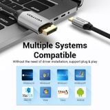  Cáp Chuyển Type C to DisplayPort 4K VENTION CGZ (4K@60Hz) 