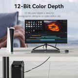  Cáp Chuyển DP to HDMI2.1 8K VENTION HFN (0.25M, Male to Female, 8K@60Hz/4K@120Hz/2K@144Hz, HDR Support, 3D Visual Effect, Cotton Braided, VRR, 12-Bit Color Depth, DTS-HD 7.1 Channel) 