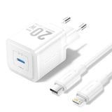  Vention 1-Port USB-C GaN Charger (20W) with USB-C to USB-C Cable 