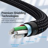  Cáp sạc 2 đầu Type C chuẩn MFI Vention Y-Splitter Cable CQO (USB 2.0 A Male to Dual USB-C Male, 0.5/1M Gray Aluminum Alloy, MFi Certified) 