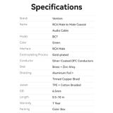  Cáp âm thanh cao cấp đầu Bông Sen Vention Cotton Braided RCA Male to Male Coaxial Audio Cable - BCT (Green Copper Type, DTS / 5.1 Channel Support) 