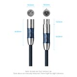  Cáp âm thanh vải dù cao cấp Vention dùng cho Micro - BLA (XLR Male to XLR Female Microphone Cable (Hi-Fi Audio)) 