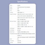  Củ sạc du lịch đa năng 3-Port Vention GaN Universal Travel Adapter 65W (Type Cx3 + A) 