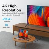  HUB chuyển đa năng Vention 9in1 Docking Station Mirrored Surface - TFL (USB-C to HDMI/USB 3.0x3/RJ45/SD/TF/TRRS 3.5mm/PD) 