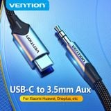  Jack Chuyển Âm Thanh Type C to 3.5mm VENTION BGK 