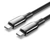  Cáp sạc nhanh C to C 100W Vention Cotton Braided USB 2.0 C Male to C Male 5A Cable 