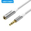  Cáp âm thanh AUX 3.5mm nối dài Vention Cotton Braided Audio AUX 3.5mm Male to AUX 3.5mm Female - BHE ( Cáp Audio AUX 3.5mm nối dài, AUX 3.5mm đực sang cái, Audio Extention Cable) 
