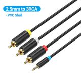  Jack Chuyển Âm Thanh 3.5mm to 3RCA VENTION BCB 