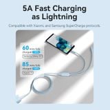  Cáp sạc nhanh Type C Vention 2in1 Dual Type C Fast Charge Cable 5A/100W (Type-C Male to 2 Type-C Male, E-Marker chip, Dual Fast charge) 