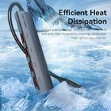  HUB Chuyển Data Tốc Độ Cao 5in1 USB3.2 Gen2 VENTION CKH (USB-C to USB 3.2 Gen 2 Type-A x 4, 10Gbps Data speed, 5V/3A PD Support) 