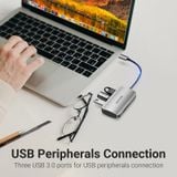  HUB chuyển đa năng tích hợp đầu đọc thẻ nhớ Vention 6in1 Docking Station - TNH (USB-C to USB3.0x3/SD/TF/PD) 