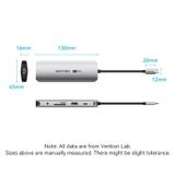  HUB chuyển đa năng Vention 9in1 USB-C Docking Station - TQL ( Type C to HDMI/USB 3.0 x 3/RJ45/SD/TF/TRRS 3.5mm/PD) 