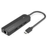 USB-C to USB 2.0*3/RJ45/Micro-B HUB 0.15M Black ABS Type 
