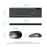  Combo chuột kèm bàn phím không dây Vention Wireless Full-Sized Keyboard and Mouse Combo - KTDB0-EN (with Mouse Pad Black Slim Type - US English Layout) 