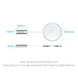  Đế sạc không dây nam châm Vention Ultra-thin Mirrored Surface Magnetic Wireless Charger 15W - FGAWAG 