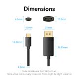  Vention USB-C to DP 4K HD Cable 