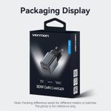  Vention 2-Port USB (C+A) GaN Charger (30W/18W) EU-Plug 