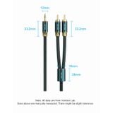  Cáp chuyển âm thanh Vention Cotton Braided 3.5mm Male to 2RCA Male Audio Cable - BCS (AUX 3.5mm sang Jack bông sen ) 