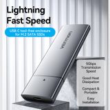  Box SSD tốc độ cao Vention M.2 NGFF SSD Enclosure - KPE/ KPF (USB 3.1 Gen 1-C, 5Gbps, for M.2 SATA SSDs, Kim loại siêu bền) 