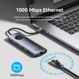  HUB chuyển đa năng Vention 10 in 1 TQW (USB-C to DP/HDMI x 2/USB 3.0 x 2/USB 2.0/RJ45/SD/TF/PD MST Docking Station) 