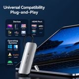  HUB chuyển đa năng tốc độ cao Vention 9in1 Expand Docking Station - TQM ( USB-C to HDMI/USB-C Gen 1/USB 3.0 x 2/RJ45/SD/TF/TRRS 3.5mm/PD) 