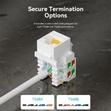  Đầu nối mạng tốc độ cao chuẩn Cat5e Vention Unshielded Keystone Jack - IRE (White Plastic Type) 