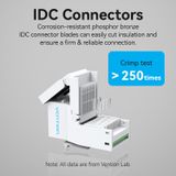  Đầu nối dây cáp điện thoại bàn Vention RJ11 Telephone Toolless Modular Jack White - IRDW0 