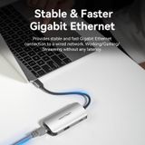  Hub chuyển mở rộng tốc độ cao Vention 5in1 Extention Adapter PD100W - TNF (USB-C to USB3.0x3/RJ45/PD, Compatible with Google Chromecast TV) 