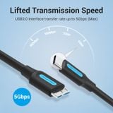  Cáp sạc nhanh C to Micro-B VENTION CQA (2A, Fast Charging Data, 5Gbps) 