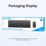  Vention USB Wired Full-Sized Keyboard and Mouse Combo Black Slim Type - US English Layout 