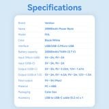  Pin sạc dự phòng Vention FHL 20000mAh Power Bank 22.5W 