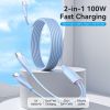  Cáp sạc nhanh Type C Vention 2in1 Dual Type C Fast Charge Cable 5A/100W (Type-C Male to 2 Type-C Male, E-Marker chip, Dual Fast charge) 