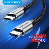  Cáp Sạc Nhanh C to C VENTION TAE 100W (20V/5A, QC4.0) 