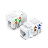  Đầu nối mạng tốc độ cao chuẩn Cat5e Vention Unshielded Keystone Jack - IRE (White Plastic Type) 