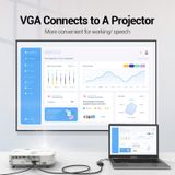  Type-C to HDMI/VGA/USB3.0/PD Converter 0.15M Gray Metal Type 