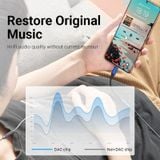  Cotton Braided USB-C Male to 3.5mm Female Audio Cable(DAC) 0.1M Blue Aluminum Alloy Type 