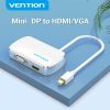  Đầu Chuyển Mini DisplayPort to HDMI+VGA VENTION HBB (4K@30Hz) 