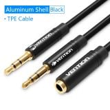  Cáp Âm Thanh AUX 2 in 1 3.5mm VENTION BBT (Braided Cable) 