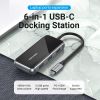  HUB mở rộng đa năng Vention Type C to HDMI/VGA/USB 3.0x3/PD Docking Station - TFJ (PD100W, 4K@30Hz, 5Gbps) 