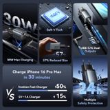  Vention 2-Port USB (C+A) GaN Charger (30W/18W) EU-Plug 
