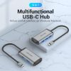  Multi-function USB-C to HDMI/VGA/USB3.0*3/PD Docking Station 0.15M Gray Metal Type 