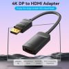  DP to HDMI 4K Converter for Laptop Computer TV Displayer Projector Monitors 
