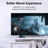  USB-C to HDMI Cable with 2-in-1 (USB & USB-C) Power Supply for Laptop Tablet Mobile Phone TV 