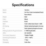  Bảng Cắm Mạng LAN 24 Cổng Cat6 VENTION KGC (Gigabit Ethernet, Meets T568A & T568B Standards, Cable Management) 